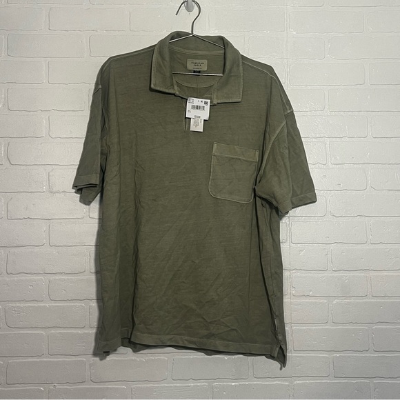 American Eagle Outfitters Other - American Eagle Outfitters Mens Shirt Sage Green Polo Relaxed Fit Large NWT